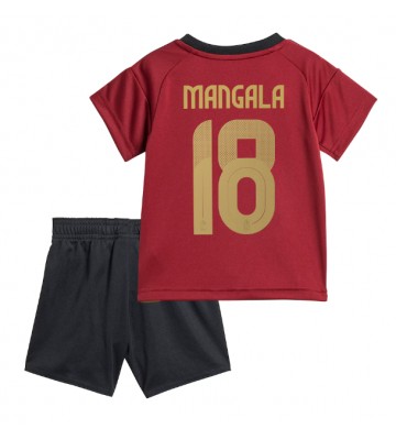 Bélgica Orel Mangala #18 Primera Equipación Niños Eurocopa 2024 Manga Corta (+ Pantalones cortos)